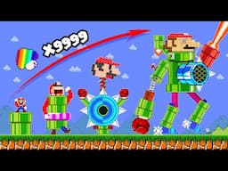 MARIO Robot Evolution: Mario Wonder but Every Rainbow Mushroom Can Upgrade My Self | ADN MARIO GAME