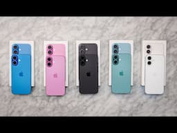 iPhone 16 in All Colors: Ultramarine, Pink, Teal, Black, White