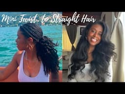 Do My Hair With Me | Mini Twist to Straight Hair