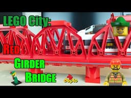 LEGO City - Red Girder Rail Bridge MOC Duplo 🌉🚆🏹