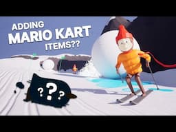 I added Mario Kart style items to my multiplayer skiing game | Devlog 2