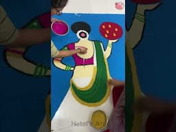 Sister got a unique Rangoli Idea - Easy Diwali Rangoli #rangoli #diwali #sister