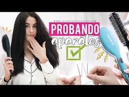 PROBANDO aparatos de cabello INCREÍBLES | PELO LISO en un momento