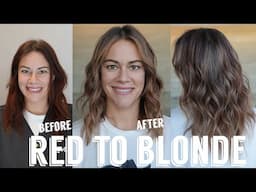 Hair Transformation with Lauryn: Red Hair to Blonde Hair Colour Correction Ep. 218