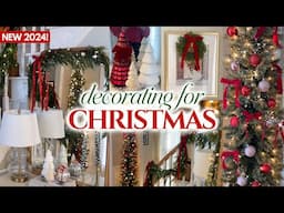 CHRISTMAS DECORATE WITH ME 2024 🎄| TRADITIONAL CHRISTMAS DECOR  + CHRISTMAS TREE DECORATING IDEAS