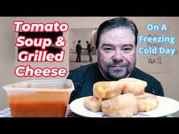 ASMR - Eating Tomato Soup And Grilled Cheese For Lunch