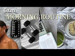 Vlog | 6a.m Productive Morning Routine + Healthy Habits 🍵