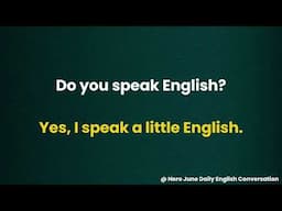 Basic English Conversation for Beginners - Everyday English Speaking Practice