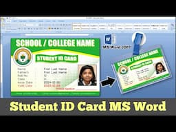 Printable Student ID Card Design in MS Word 2007 Hindi Tutorial