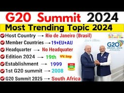 G20 Summits 2024 | Current Affairs | G20 Summits 2024 MCQ | G20 2024 GK | Important Summits 2024