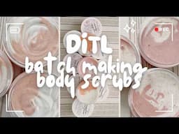 DITL | batch making sugar scrubs for fall!