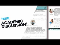 TOEFL Writing:  Writing for an Academic Discussion (New Question)