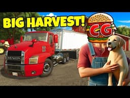 Harvest Time & I Got a NEW Dog in Farming Simulator 25!