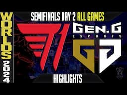 T1 vs GEN Highlights ALL GAMES | LoL Worlds 2024 Knockouts Semifinals   T1 vs Gen.G