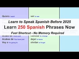 Learn 250 Spanish Phrases Now - No Memory Required