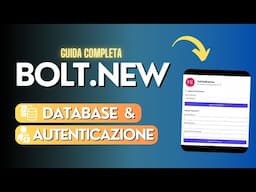 Bolt AI: Come aggiungere un Back-end alla tua APP | Database e Autenticazione [Tutorial Completo]