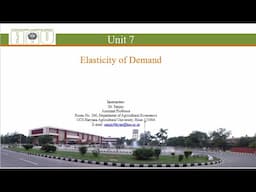 Elasticity of Demand (Unit 7)