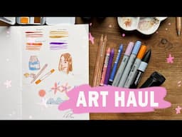 ART HAUL! 🍿 I try some NEW art supplies: markers, watercolors, pencils