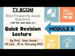 QUICK REVISION LECTURE OF TYBCOM ECONOMICS|IMPORTANT QUESTIONS @ProfSanaAnsari