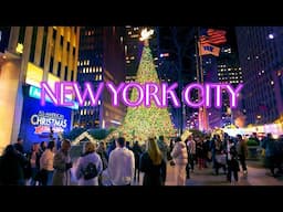 NEW YORK Christmas Vibes Walking Tour 🎁 Night Walk in Manhattan, NYC