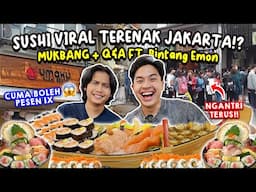 MUKBANG SUSHI VIRAL! SAKING RAMENYA, GAK BOLEH NAMBAH! CUMA BOLEH PESEN 1x + Q&A FT. BINTANG EMON