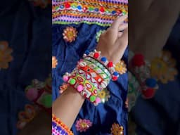 घर पर पुरानी bangles से बनाई garba jewelry 🎉🤩#diy #garbajewellery #navratri #garba