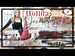 🎄HOLIDAY DECORATE WITH ME🎄 || CHRISTMAS TABLE SETTING