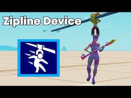 How do you use the Zipline Device in Fortnite Creative?