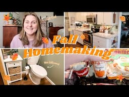 COZY FALL HOMEMAKING | NEW KITCHEN & BATHROOM | AUTUMN INSPIRED GROCERY HAUL | Julie Tiffany