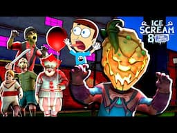 Ice Scream 8 : Halloween Ending | Shiva and Kanzo Gameplay