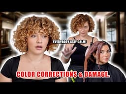 TAKING RESPONSIBILITY... curly hair damage + cherry cola red hair color correction