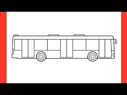 How to draw a CITY BUS / drawing bus easy