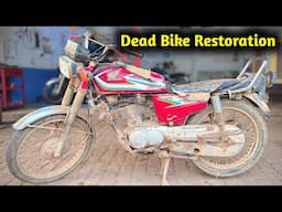 Half Restoration old dead bike || Pak Bike Repairing Restoration