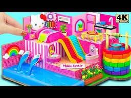 DIY Magical Hello Kitty Dream House with Pool and Rainbow Well from Craft ❤️ DIY Miniature House