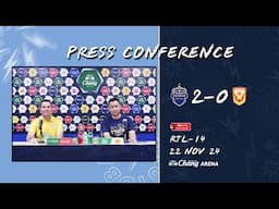 PRESS CONFERENCE (RTL-14) บุรีรัมย์ ยูไนเต็ด 2-0 สุโขทัย เอฟซี