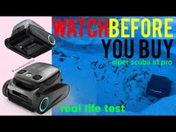 Real Life Test Aiper Scuba S1 Pro Ai robot Pool CLEANER DOES IT WORK? Irregular shaped swimming pool