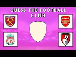 GUESS THE FOOTBALL CLUB BY LOGO | AMAZING FOOTBALL QUIZ 2023