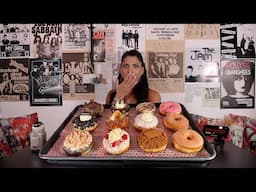 "IF YOU EAT THAT, I'LL BE IMPRESSED" DIRTY DOZEN FULLY LOADED DONUT CHALLENGE | @LeahShutkever