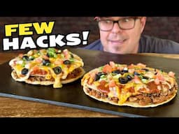 NAILED IT!  Taco Bell Mexican Pizza Copycat - Homemade Tortillas and REFRIED BEANS HACK!