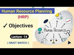 Lecture -14 || Objectives of HR Planning || 📢🙋📝📚