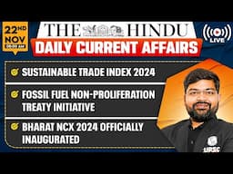 22 November Current Affairs | The Hindu Analysis | Current Affairs Today | PW OnlyIAS