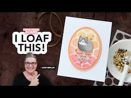 Cathy Makes a Card Live featuring kitty stamps from @kwernerdesign