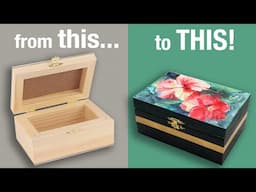 How to Use Watercolors to Transform a DaVinci Keepsake Box into a Stunning Piece of Art