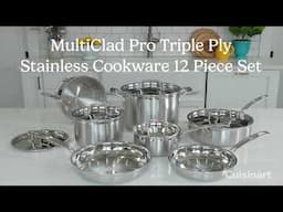 Cuisinart MultiClad Pro Triple Ply Stainless Cookware 12 Piece Set