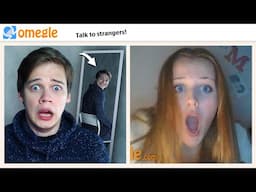 My reflection is moving BY SELF | OMEGLE PRANK