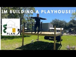 DIY OUTDOOR PLAYGROUND | DIY ELEVATED PLAYHOUSE PT1