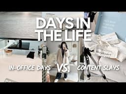 WORK DAYS IN THE LIFE | in-office days, UGC content creation, working from home & my goal for 2024!