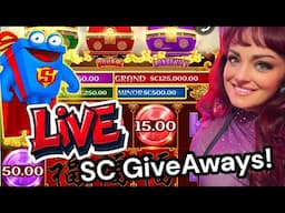 Join Me Live! Slots, Jackpots, & SC Giveaways! Real Prize 🏆