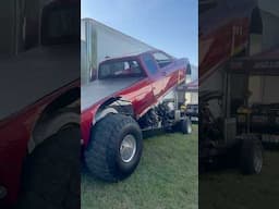 Supercharged Tractor Puller Truck Warm Up At The Thunder In The Lonestar Tractor Pulls