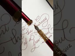 Calligraphy with fountain pen #ferriswheelpress @ferriswheelpress3796 #mostmagicalink #shorts